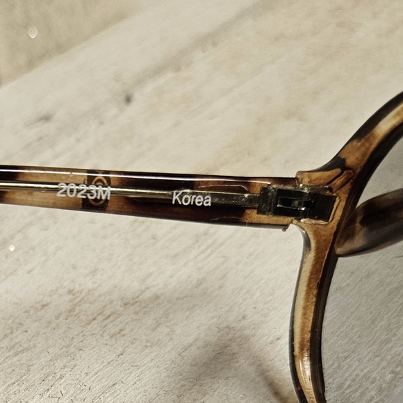 Vintage Oversized Round 70's Corning  Faux Tortoise Shell Eyeglasses 2023M Korea - Picture 8 of 10